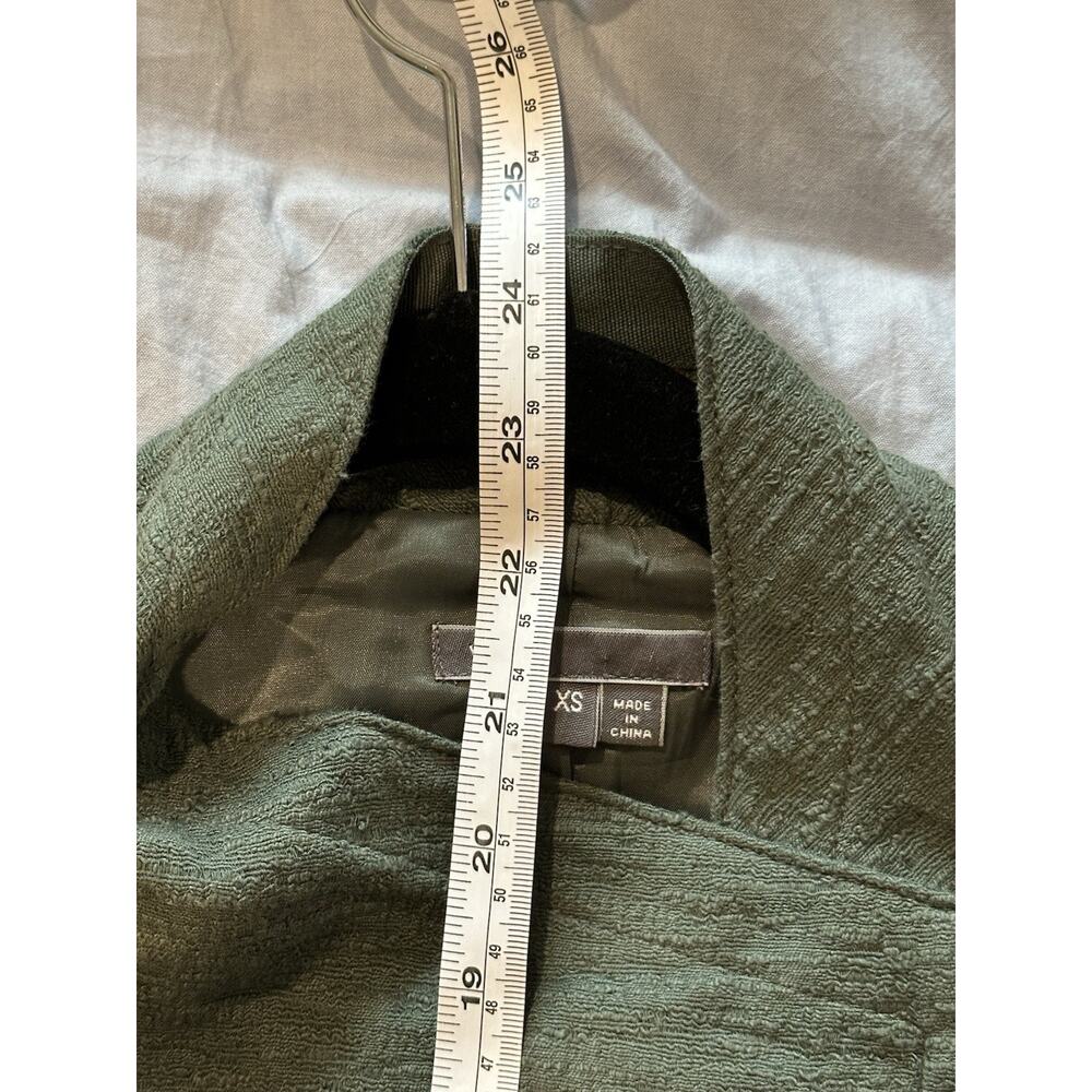 $345 Vince Jacket Womens XS Green Lined Woven Long Sleeve Asymmetrical Zip - Picture 6 of 7